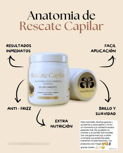 Combo 1 Rescate Capilar 250 Y Ampolla Capilar X3