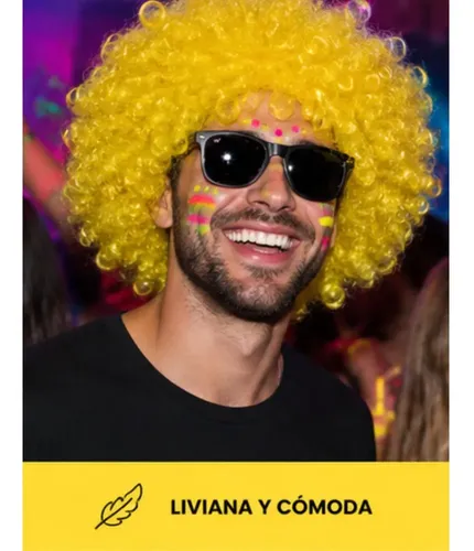 Peluca Afro Grande Fucsia Cotillón Carnaval Fiesta Disfraz