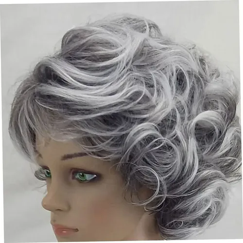 S Jf 1 Pc Pelucas De Anciana Peluca Gris Pelucas Mujeres Jf