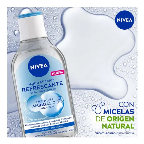 Nivea Agua Micelar Refrescante Cara-ojos-labios 400ml