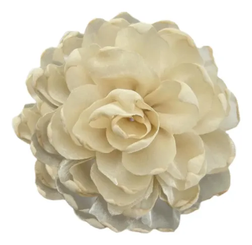 2 Broche De Flores Con Pinza Para El Pelo Para Mujer, Beige