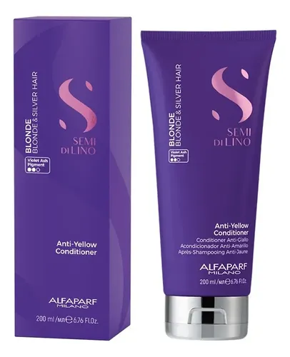 Acondicionador Alfaparf Anti-yellow Blonde & Silver Hair 200ml Semi Di Lino