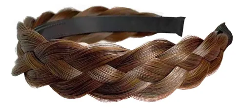 ; Diadema Trenzada De Pelo Sintético De 4 Mechones, Diadema