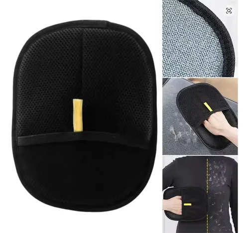 Saca Pelos Y Pelusas Para Ropa Limpieza Facil Guante Cepillo Negro