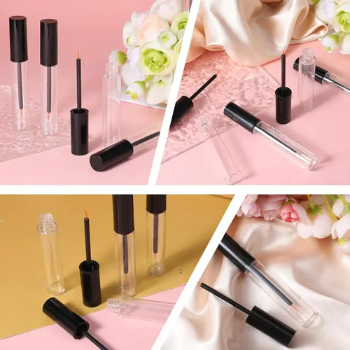 Tubos De Rímel Vacíos, Transparentes, De 10 Ml, Con Varilla,