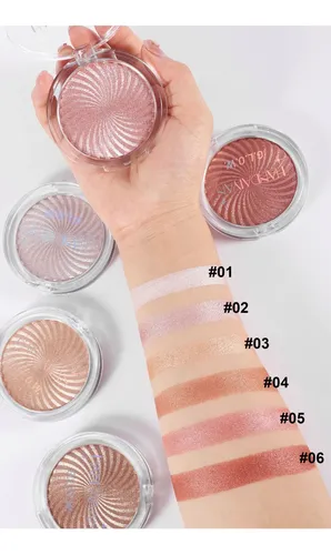 Paleta De 6 Iluminadores Mate Y Brillo Para Rostro Sedoso