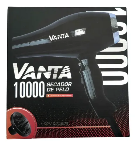 Vanta Secador De Pelo 10000 Profesional Difusor 2200w Negro
