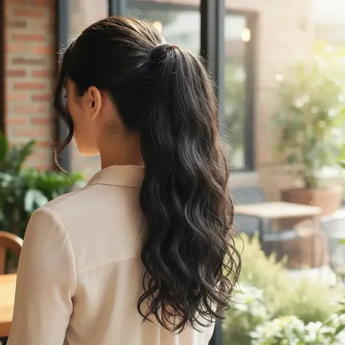 Cola Ponytail Extension Largas Opacas Colágeno