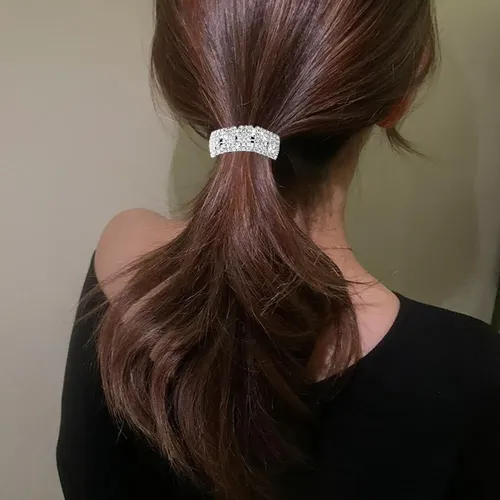 Set De 5 Ligas Para El Pelo Xiwstar Con Cristales De Strass