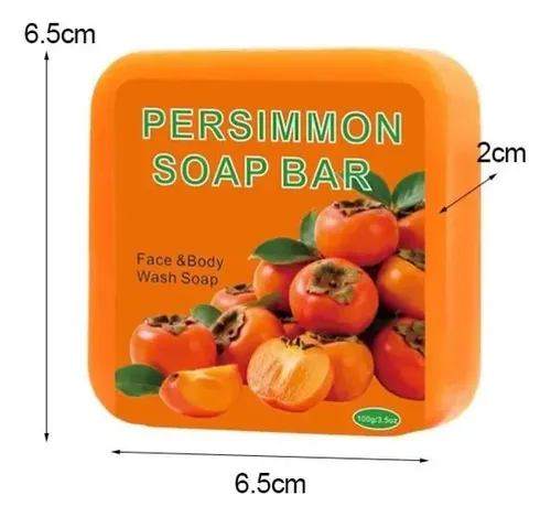 Pack 2 Jabón De Caqui Persimmon Soap Bar Quita Olor Corporal