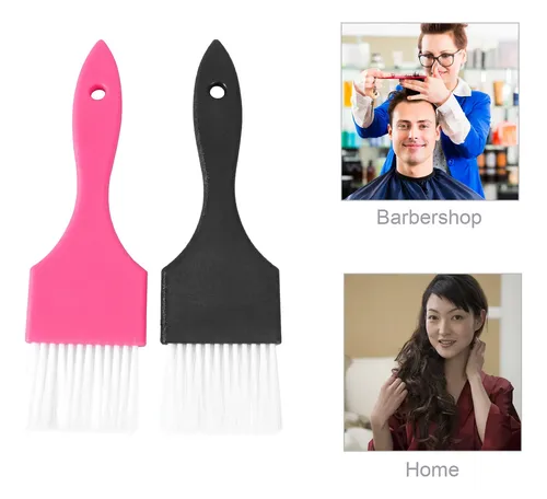 Cepillos Peines Para Teñir Cabello Negro Rosa 2 Pzas