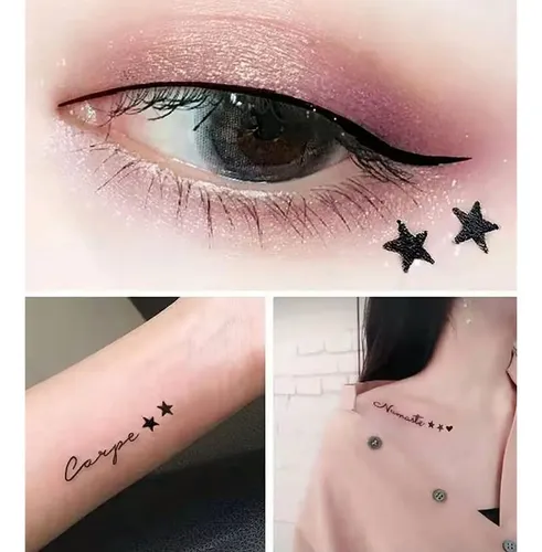 Delineador Líquido Doble Cara Go Ho Star Stamp Negro 1 Pc