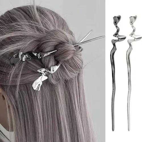 Palillos Para Cabello Mujer Metal Chino Retro 2 Piezas