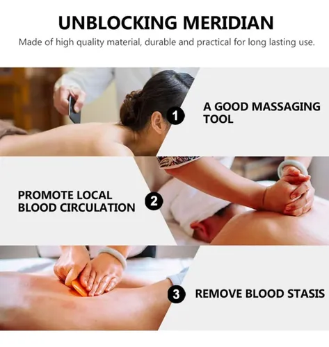 Masajeador Gua Sha Resina Natural Para Cara Y Cuello
