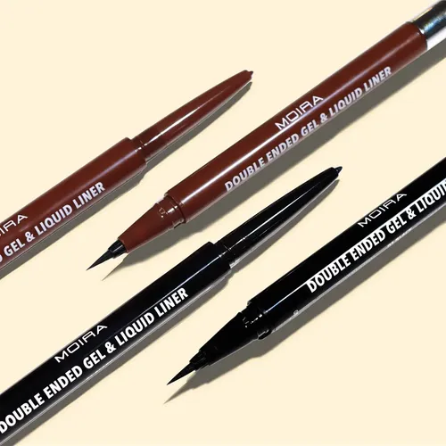 Delineador Liquido Double Ended Gel & Liquid Liner Moira Color 001 Black