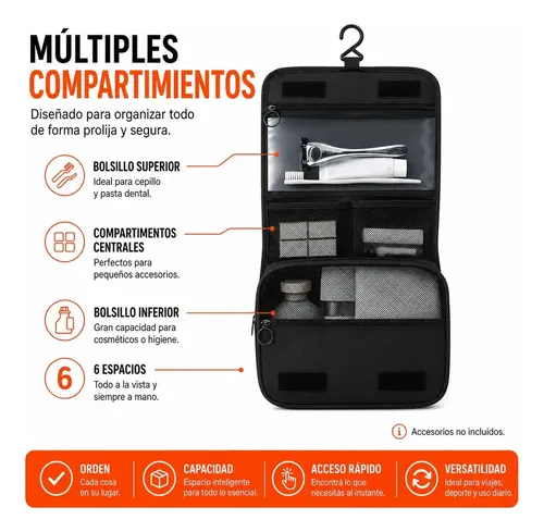 Bolso Organizador Necessaire Colgar Viaje Portacosmeticos