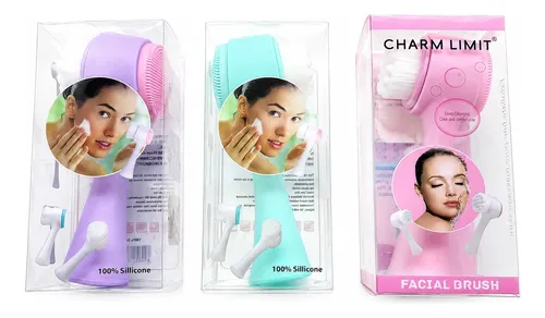 Cepillo Silicona Facial 2 En 1 Limpieza Facial Exfoliacion