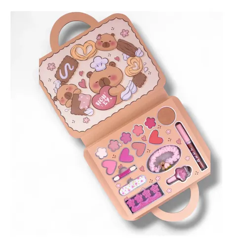 Paleta O Kit Estuche De Maquillaje Capibara Para Niña Spa