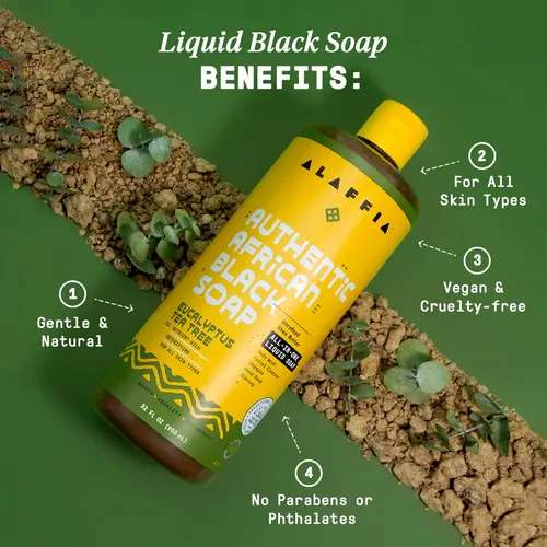 Cuidado De La Piel Alaffia Jabón Negro Africano 946ml Con M