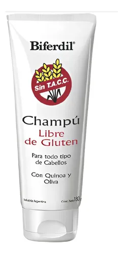 Shampoo Biferdil Libre De Gluten Sin Tacc Tt Cabellos 180 Gr