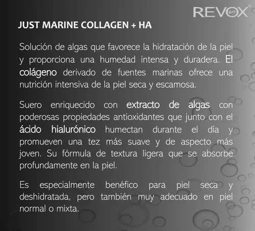 Para Suero Facial Revox B77 · Colágeno Marino + Ha ·