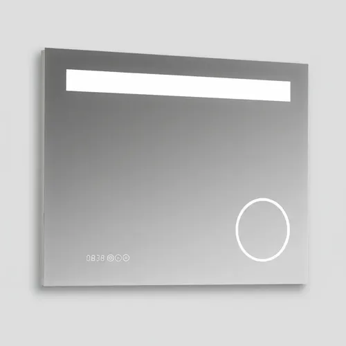 Espejo Led 80×60 Reloj Zoom Antiempañante