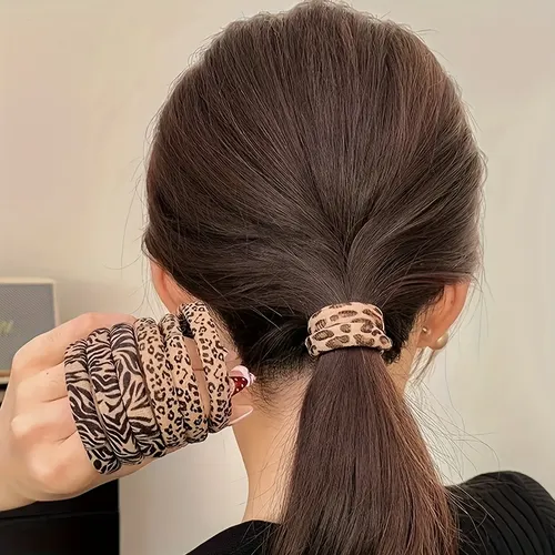 20 Gomas Pelo Leopardo – Accesorios Moda Fiesta Mujer