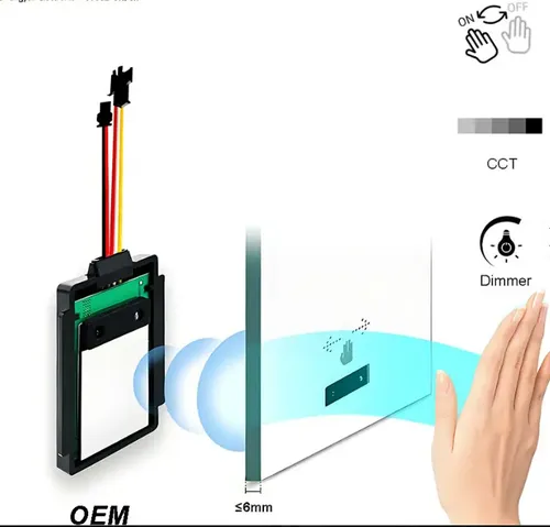 Interruptor Touch Espejo Led Sensor Gestual 12v 5a Bicolor