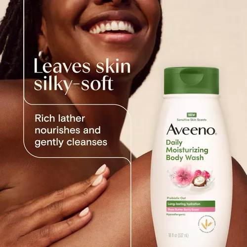 Gel De Baño Hidratante Diario Aveeno Con Manteca De Karité 5