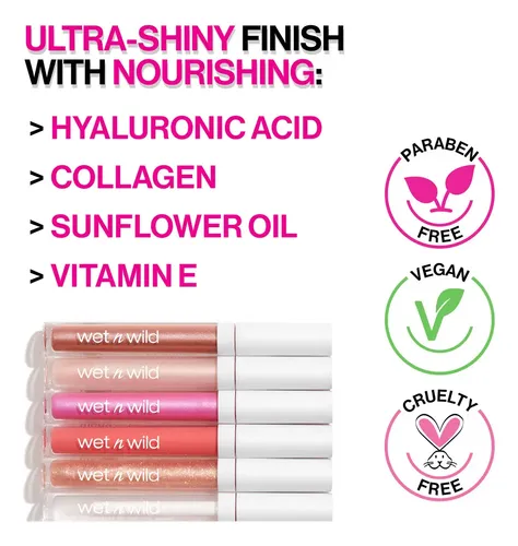Brillo Labial Wet N Wild Mega Slick Cristal Transparente