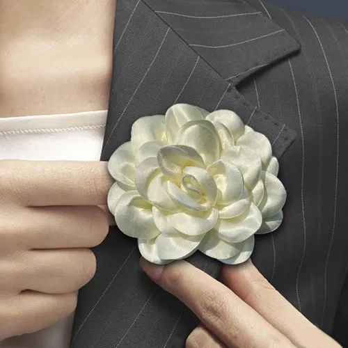 Broche De Flores De Camelia Para Mujer, Pinza De Pelo Grande
