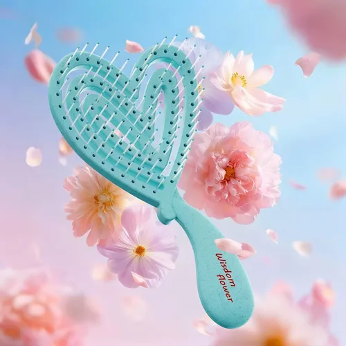 Cepillo Wisdom Flower Para Desenredar El Cabello Húmedo Y Se