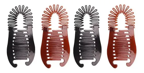 Pinzas De Pelo De Plástico Tipo Banana, 4 Unidades