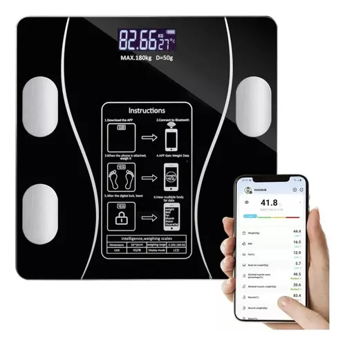 Báscula De Baño Electrónica Bluetooth Digital Inteligente