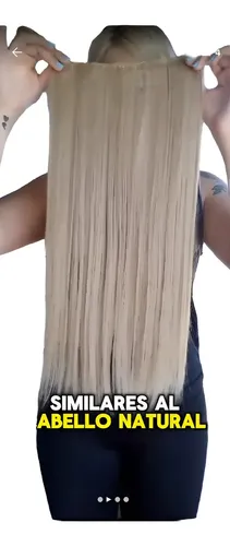 Cortinas De Pelo: Cabello Sintetico Premium Extensiones Color Rubio 85 Lacio