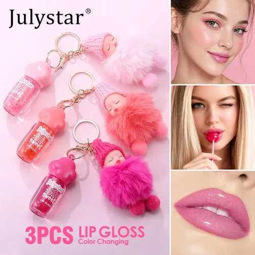 Brillo De Labios De Tres Piezas Que Cambia De Color Con Llav 6ml*3 Pcs