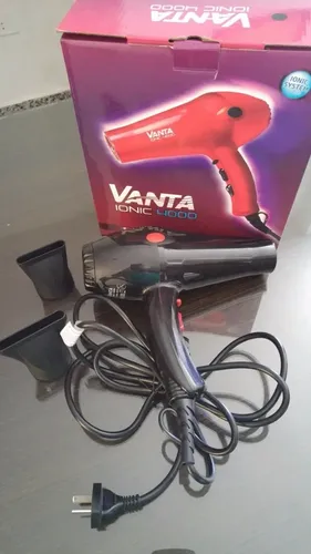 Secador de Pelo Vanta 4000 Ionic Negro 2000W Iónico Profesional 2 Velocidades