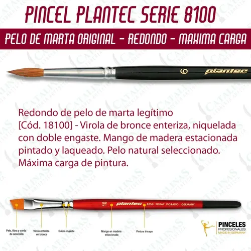 Pincel Plantec Redondo Marta Leg. 8100 N° 5 Microcentro