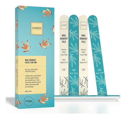 Onsen Secret Set 6 Limas De Uñas 120/180 Grit