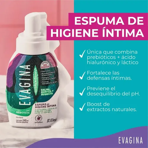 Evagina Combo X 3 Espuma De Higiene Calma Y Humecta X 240 Ml