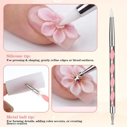 Set 5 Herramientas Esculpir Uñas 3d Gel Manicura Profesiona