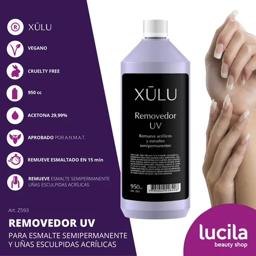 Removedor De Esmalte Semi Y Uñas Acrílicas X12 950cc Xúlu