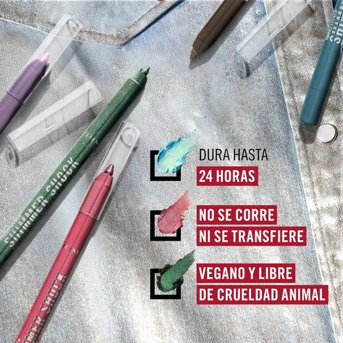 Delineador De Ojos Shimmer Shock Rimmel Tono 002 Blushberry