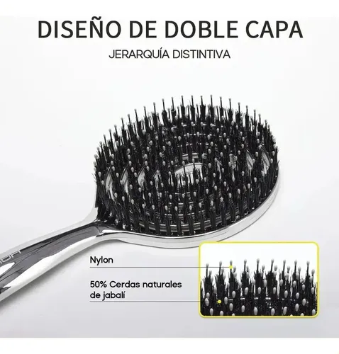 Cepillo De Cerdas For Volumen Y Alisado Del Cabello W. .-