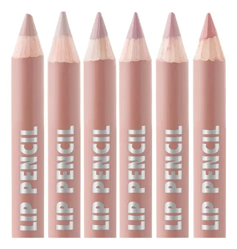 Pack Delineador de Labios Dapop en Lápiz – 6 Tonos Mate de Larga Duración