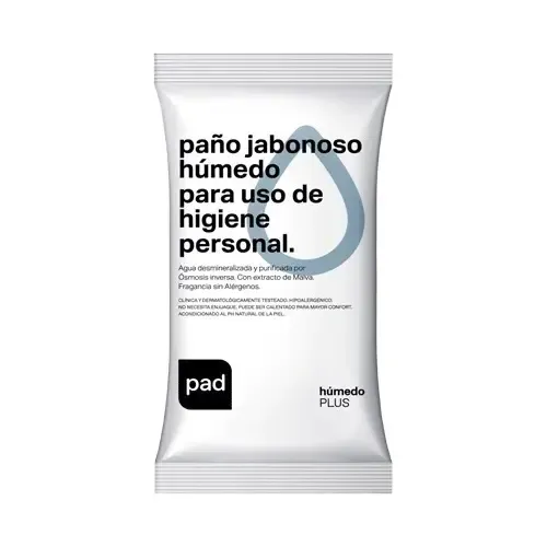 20 Paños Jabonosos Húmedos Para Higiene Corporal Marca Pad