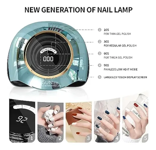 Lámpara De Uñas Uv De 288 W Con 63 Cuentas Led