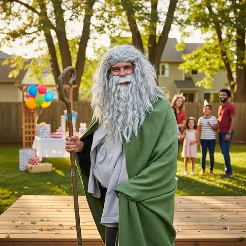 Peluca Barba Brujo Dumbledore Harry Potter Disfraz Cosplay