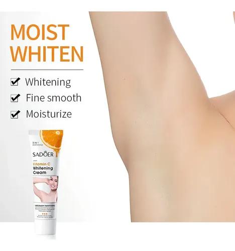 Crema blanqueadora con vitamina C | aclara rostro y zonas oscuras sin fragancia
