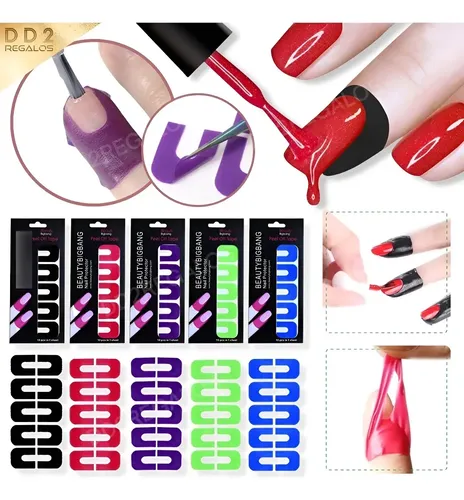 Protector De Bordes Para Uñas Esmaltes Peel Off Tape Nail
